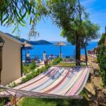 Sea view terrace overlooking the coastline in Paleokastritsa Corfu