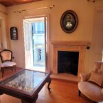 Marble carved fireplace in luxury neoclassical apartment in Corfu Greece