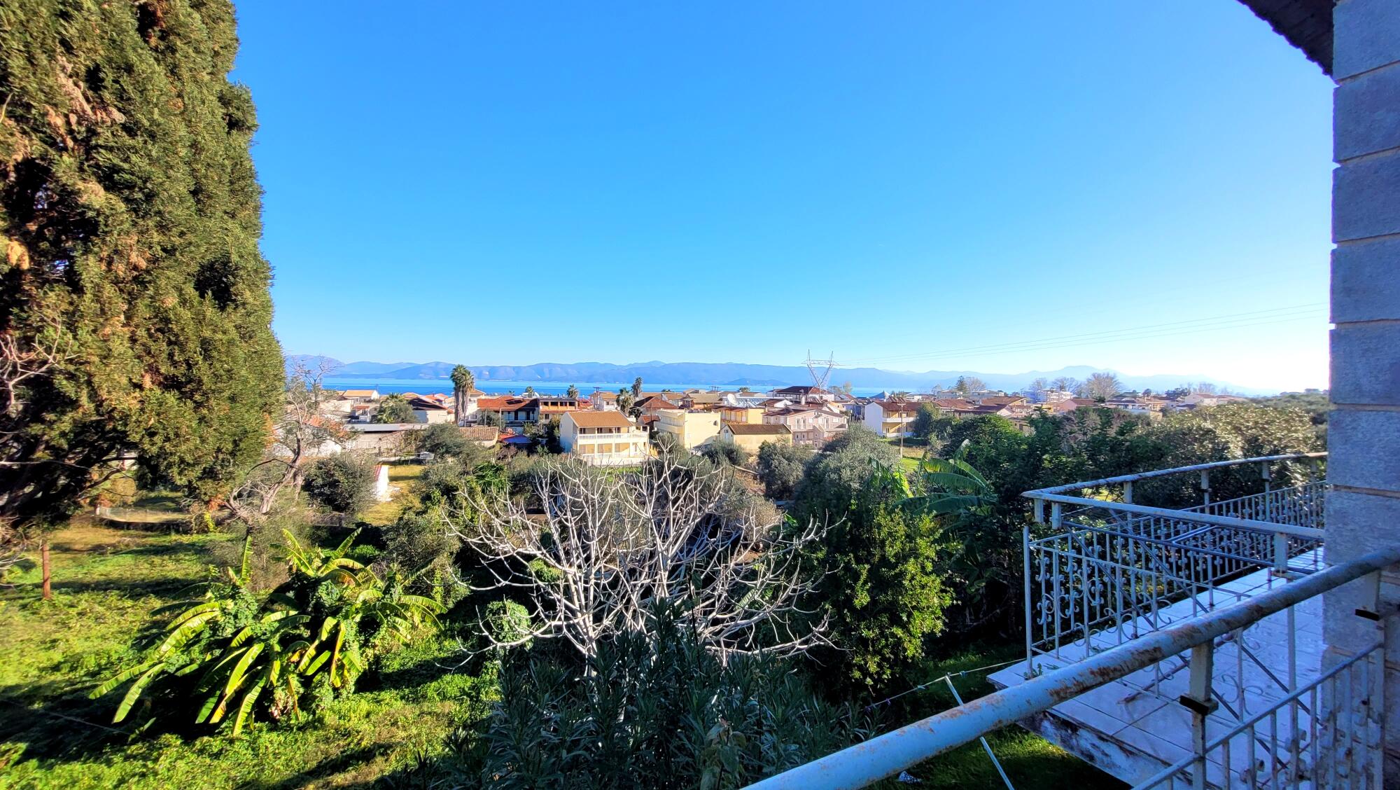 Distant sea views from apartment complex for sale in Kavos South Corfu near local beaches