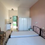 Double bed studio on the ground floor of Kavos apartment complex