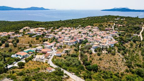 Aerial photo of Katomeri, Meganisi