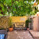 Beautiful tiled courtyard in Corfu village home