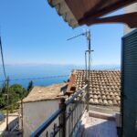 Balcony overlooking the sea in Chlomos Corfu