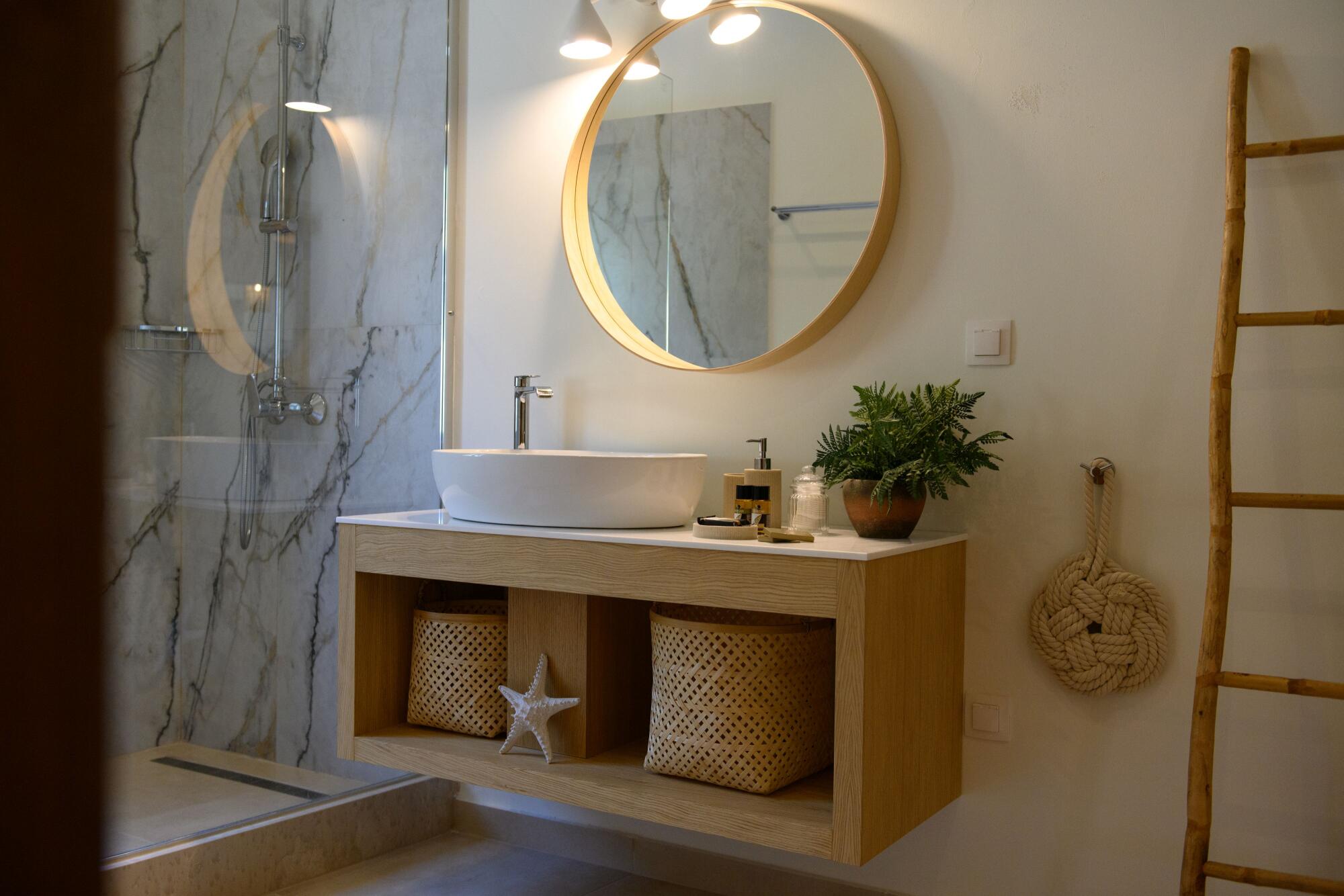 Interior of traditional maisonette in Liapades Corfu