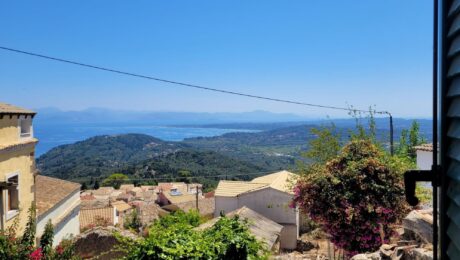 Traditional two-storey house with sea view in South Corfu