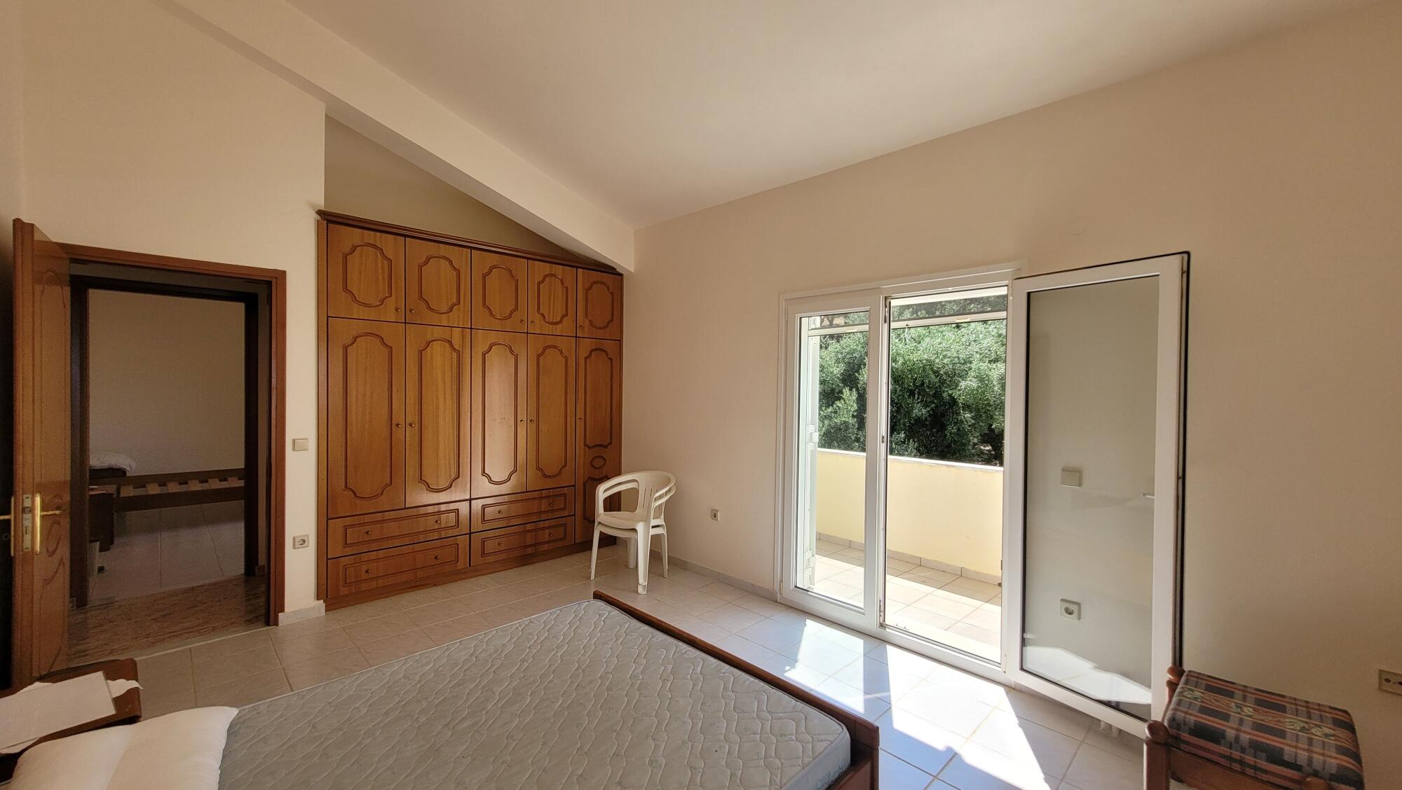 Comfortable bedroom with countryside views in Corfu
