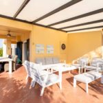 Outdoor sitting area at the covered terrace