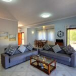 Living and dining area of residence for sale in Lefkimmi Corfu