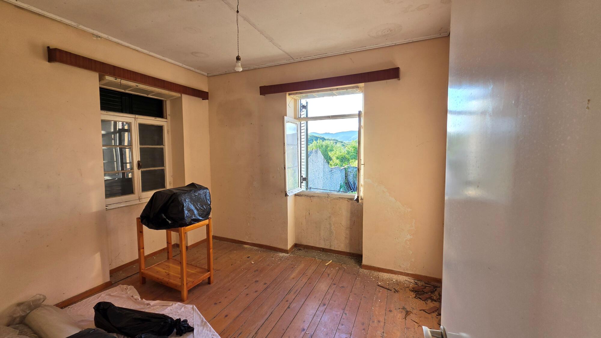 Interior of traditional house under renovation in Agioi Douli