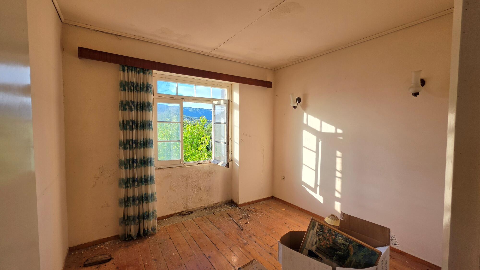 First floor interior of traditional house for renovation in Corfu