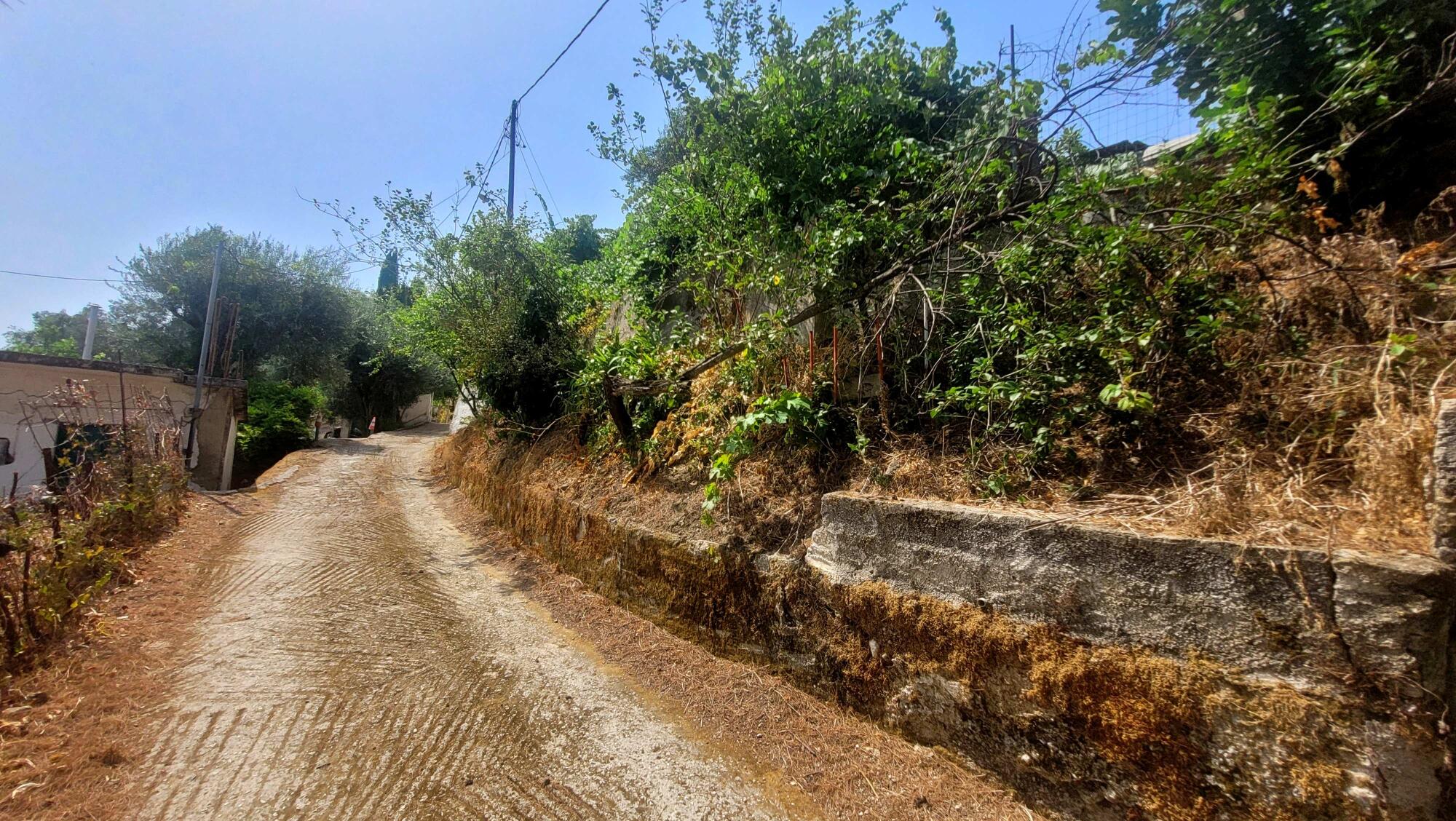 Land for sale in Stavros Corfu with views towards the sea