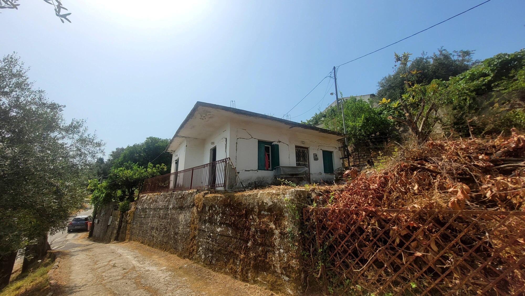 Existing building requiring demolition on land for sale in Stavros, Corfu
