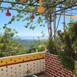 Sea view from the terrace of a traditional house in Chlomos, South Corfu